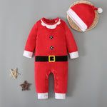 baby santa hat romper set – christmas romper for babies – santa outfit newborn