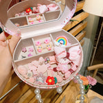 Babias Princess Baby Jewelry Gift Set – Cute Cartoon Hair Clips & Headdress Box for Little Girls