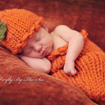 Babias Handmade Wool Pumpkin Newborn Sleeping Bag Photo Outfit