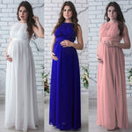 Babias maternity chiffon maxi dress for baby shower guest outfit