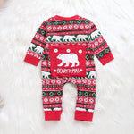 Babias baby boy Christmas outfit red plaid