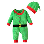 baby santa hat romper set – christmas romper for babies – santa outfit newborn
