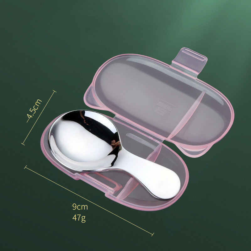 Babias Stainless Steel Baby Spoon – Smooth Round Feeding Spoon for Kids, Coffee & Dessert