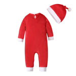 baby santa hat romper set – christmas romper for babies – santa outfit newborn