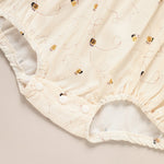 cute bubble baby romper honeybee print