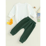 Toddler Baby Boy Clothes 'Mama's Boy' Print Long Sleeve Sweatshirt Tops Trousers Set Casual Cute Outfit - Babias
