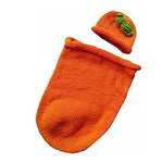 Babias Handmade Wool Pumpkin Newborn Sleeping Bag Photo Outfit