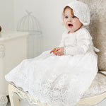 baptism dress for baby girl satin lace – christening dress baby – baby girl baptism gown