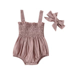 Solid color easter outfit for baby girl with hair bow