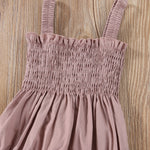 Baby girl first Easter outfit ruched romper Babias