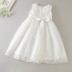 Babias Baby Girl Baptism Dress – Satin White Christening Gown