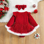 Babias Baby Girl Christmas Dress Set