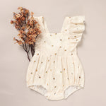cute bubble baby romper honeybee print